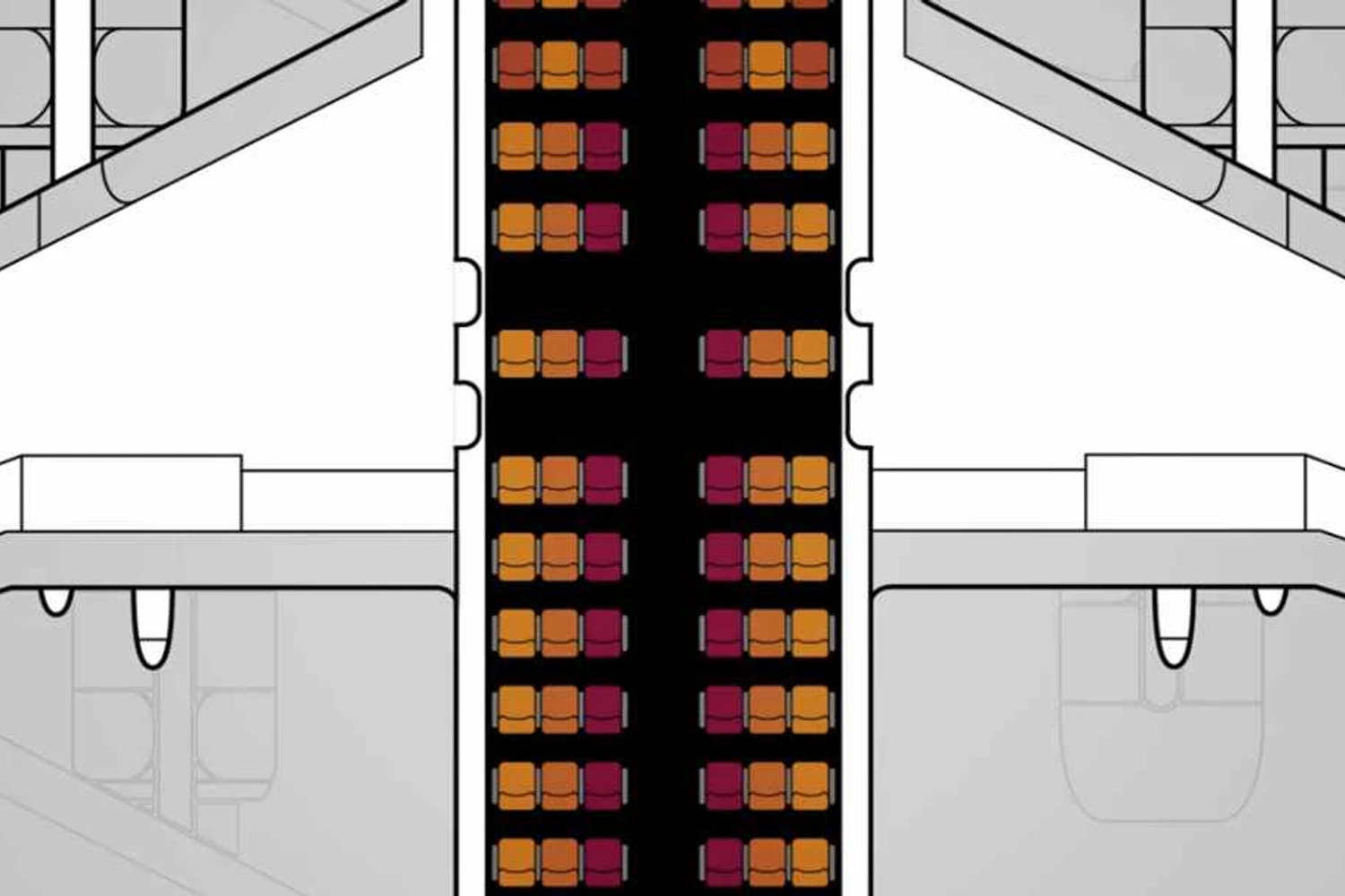A taxa de mortalidade é de 32% para quem viaja na parte traseira da aeronave, contra 39% de quem vai na frente (Imagem - Revista Time)