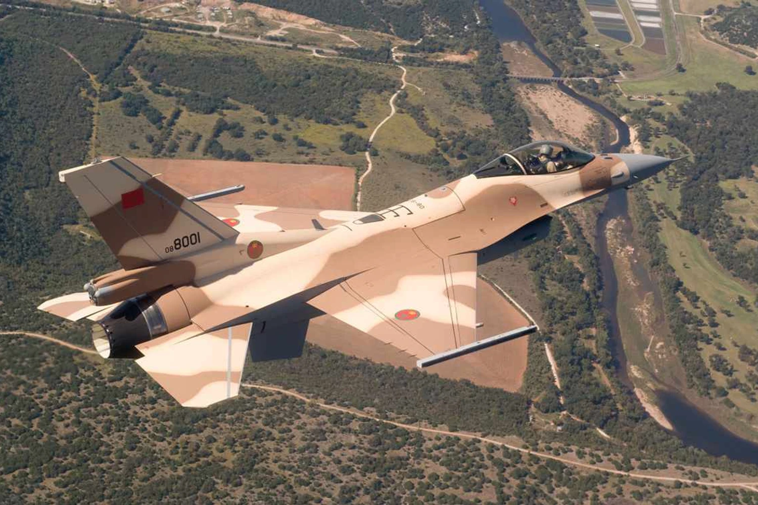 As forças militares do Marrocos contam com caças-bombardeiro Lockheed F-16 (Divulgação)