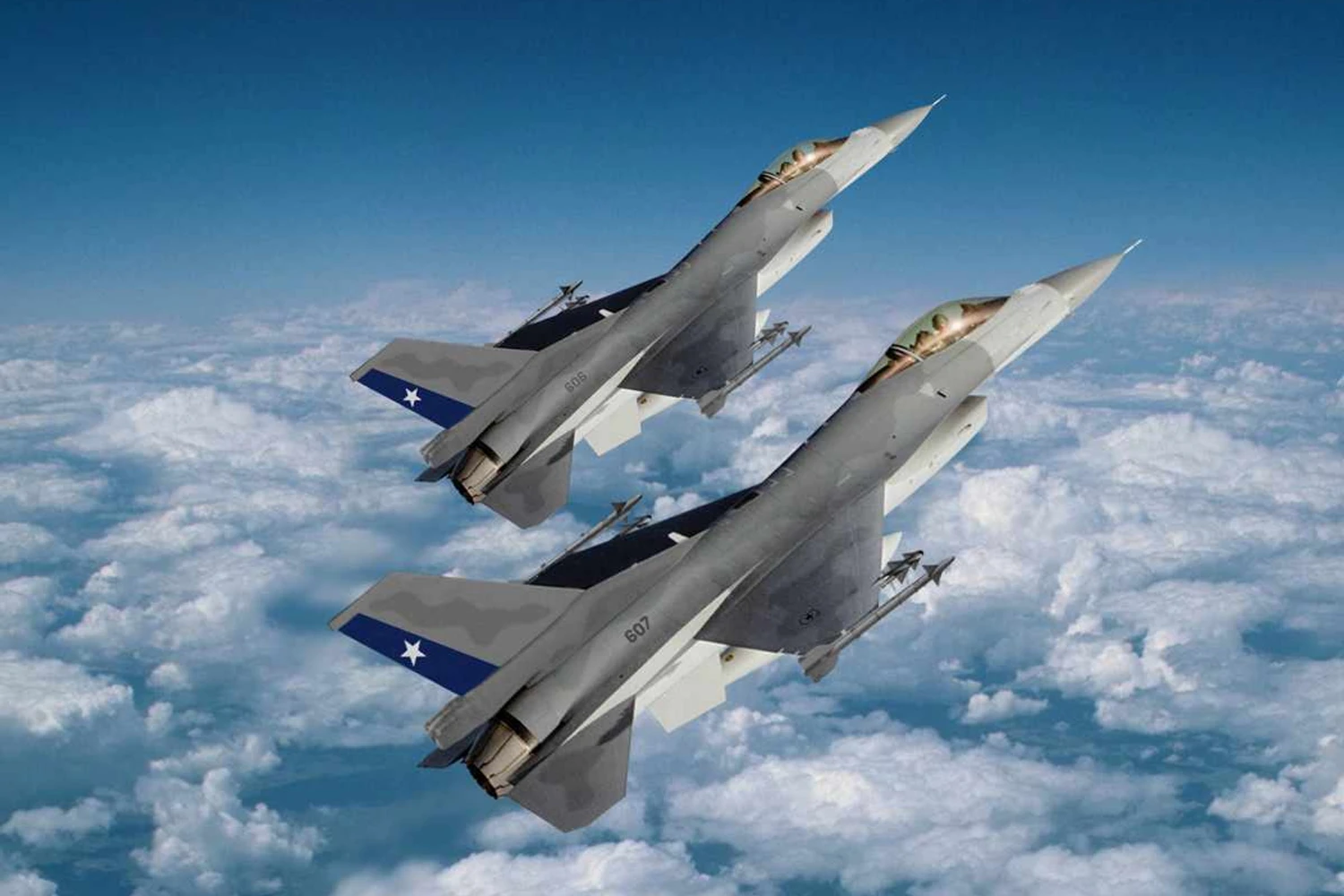 O Chile possui quase 50 caças F-16 em plenas condições de operação (Divulgação)