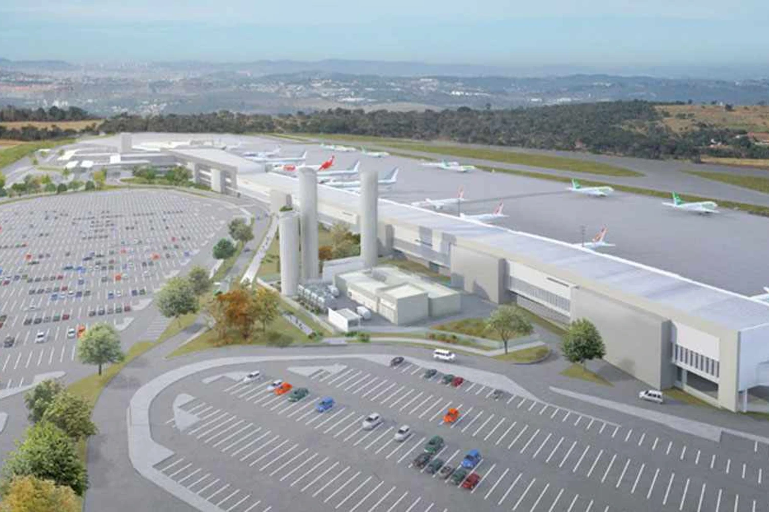 Com o terminal 2 concluído, Confins poderá receber até 22 milhões de passageiros por ano (BH Airport)