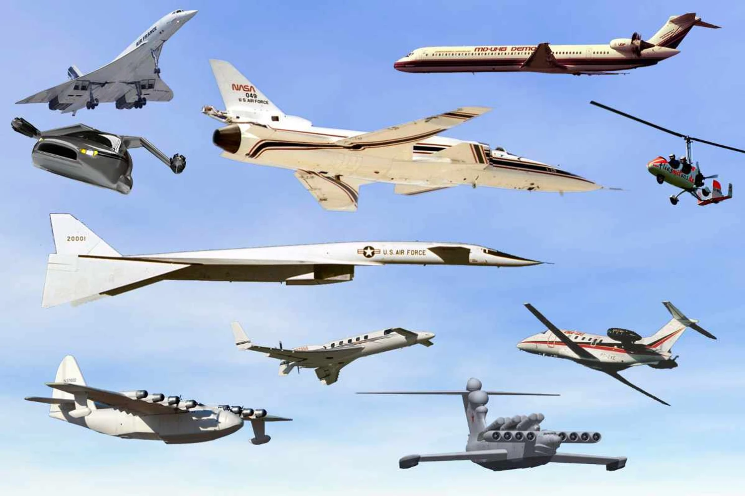 Aviões diferentes que não vingaram