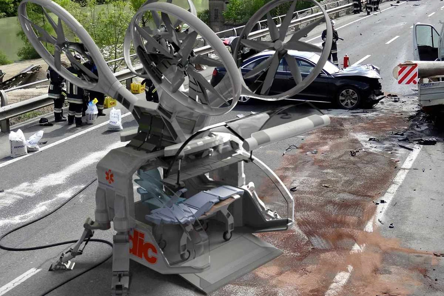 Os projetistas estimam que cada Drone Ambulância pode custar cerca de US$ 1 milhão (Argodesign)