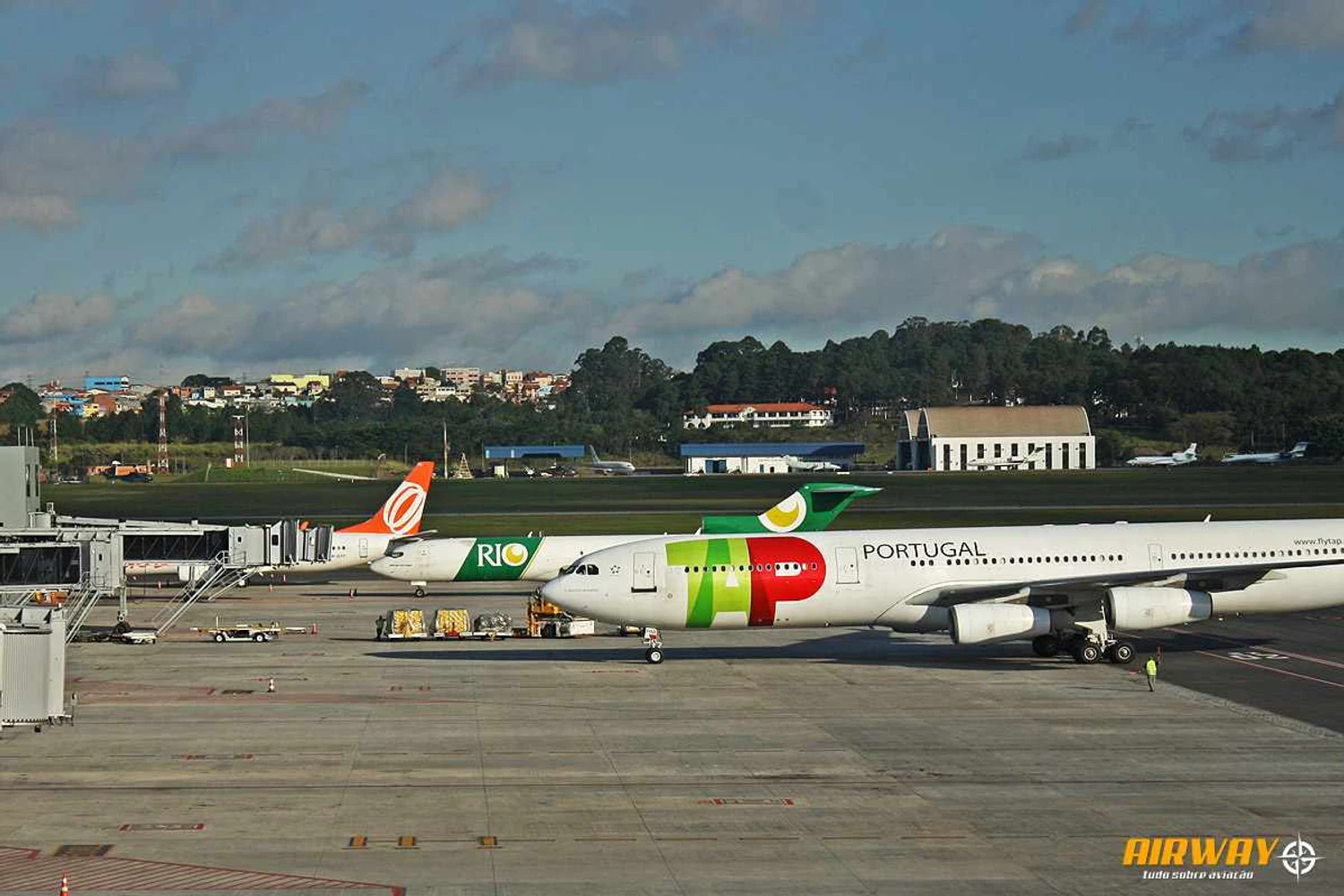 Ao fundo, aviões executivos em Guarulhos: em breve, espaço privilegiado (Airway)