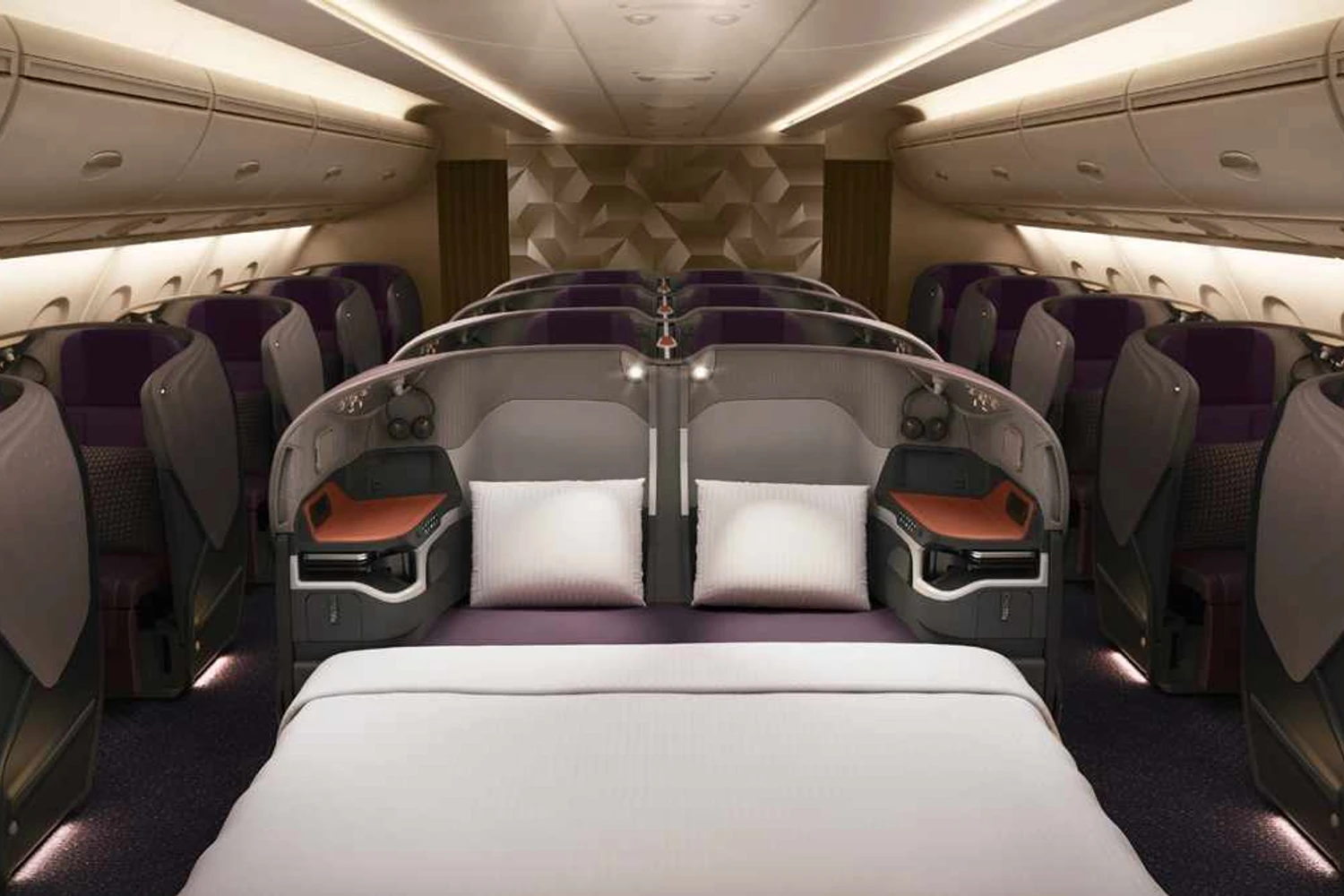 A classe executiva do A380 reformulado conta com 78 assentos (Airbus)