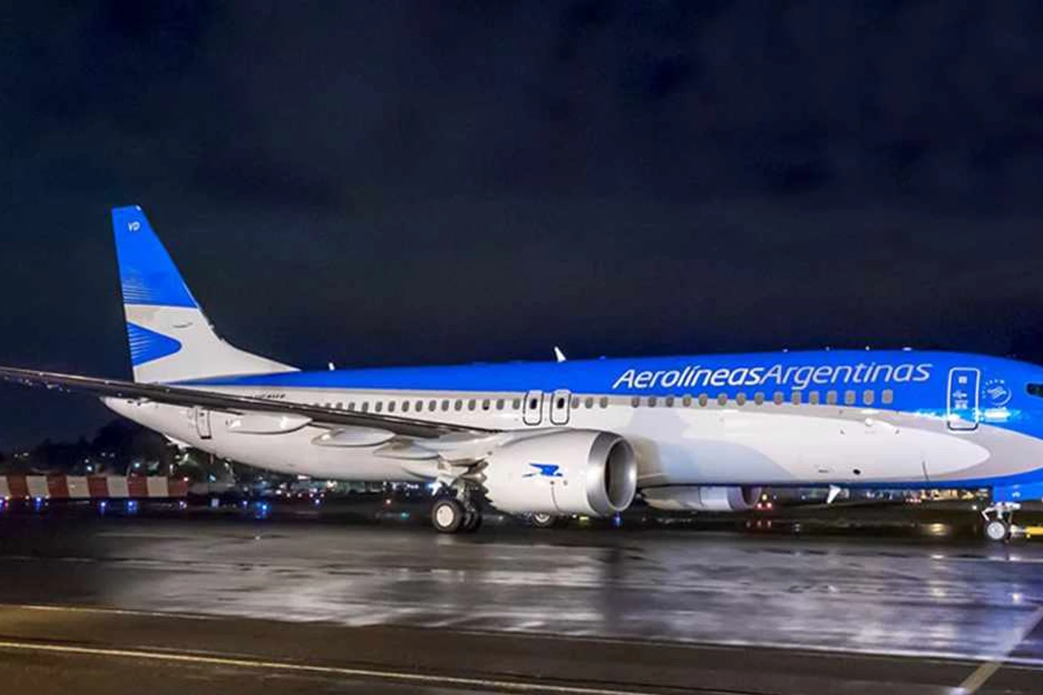 O 737 MAX 8 da Aerolíneas Argentinas é configurado para transportar 170 passageiros (Divulgação)