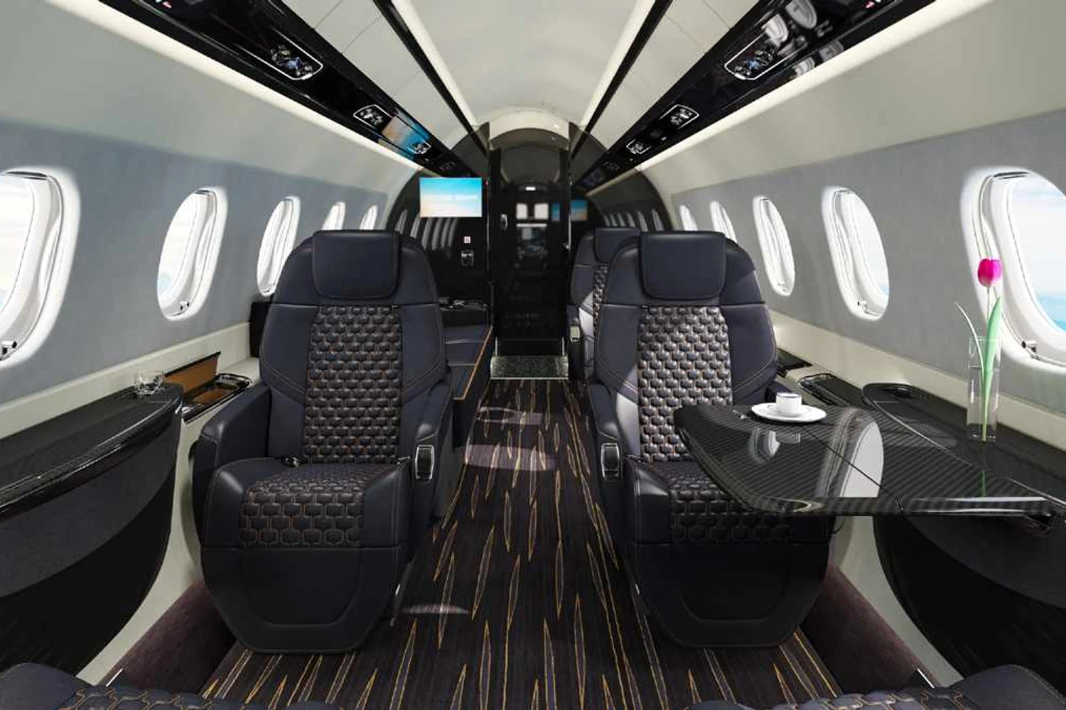 Os jatos da linha Praetor podem ser equipados com o novo interior "Bossa Nova Edition" (Embraer)
