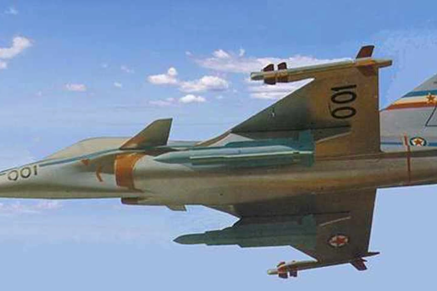 O design do caça iugoslavo lembrava o do Rafale (Reprodução)