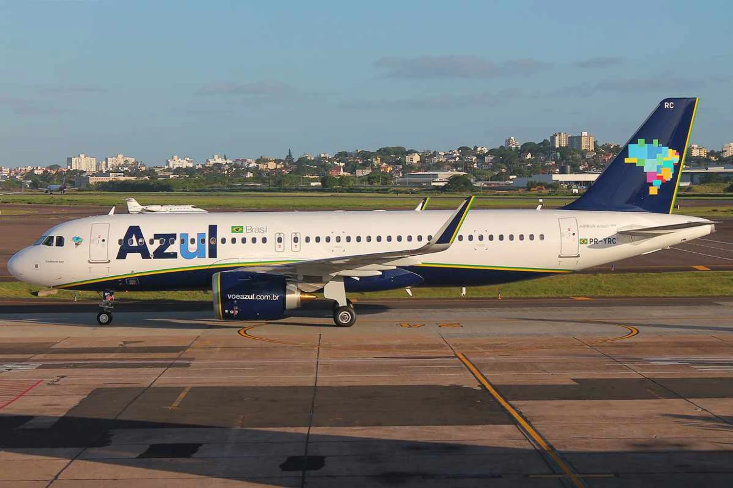Airbus A320neo da Azul: base da companhia aérea (Rafael Luiz Canossa)