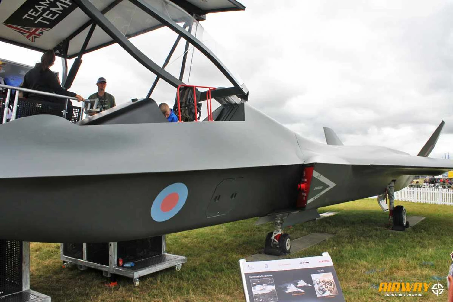 Maquete do Tempest no Air Tatoo 2019: novo caça não faz parte do acordo