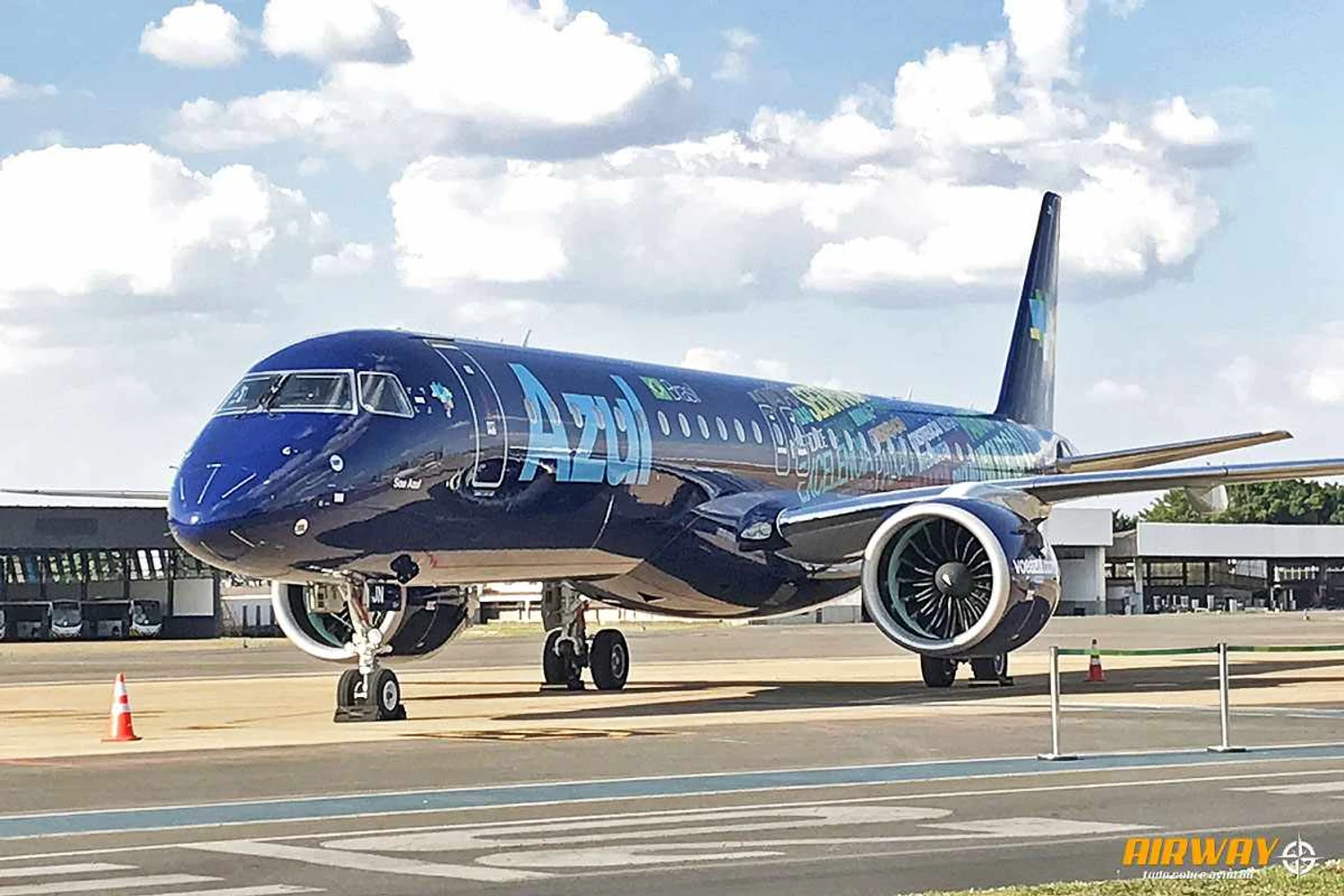 Primeiro E195-E2 do mundo foi entregue à Azul em 2019 (Thiago Vinholes)