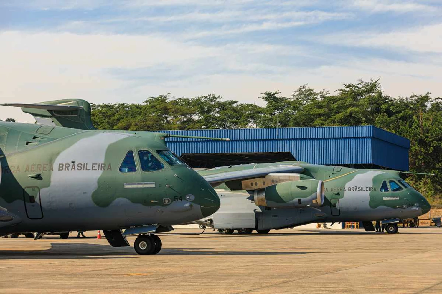 Aeronaves multimissão KC-390 da FAB; aviões estão em serviço no Brasil desde 2019 (FAB)