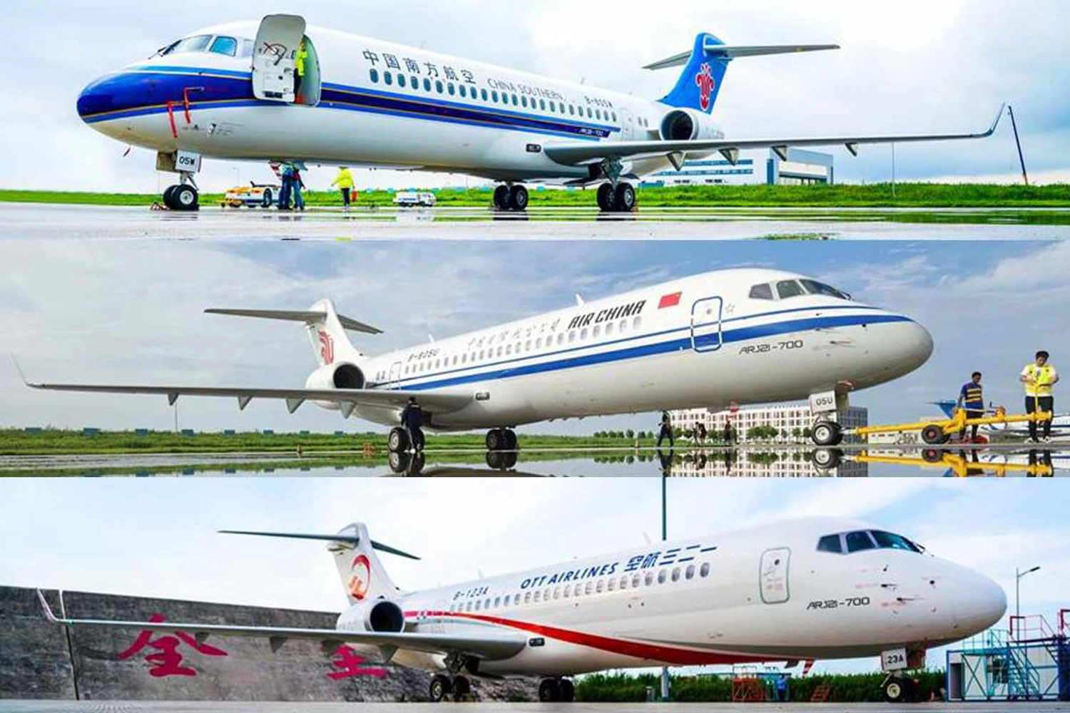 ARR21 jets from AIr China, China Southern Airlines and OTT Airlines (COMAC)