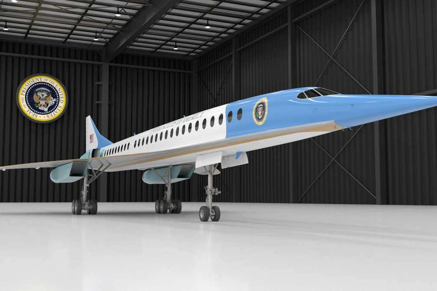 O Overture com 'roupagem' do Air Force One (Boom)