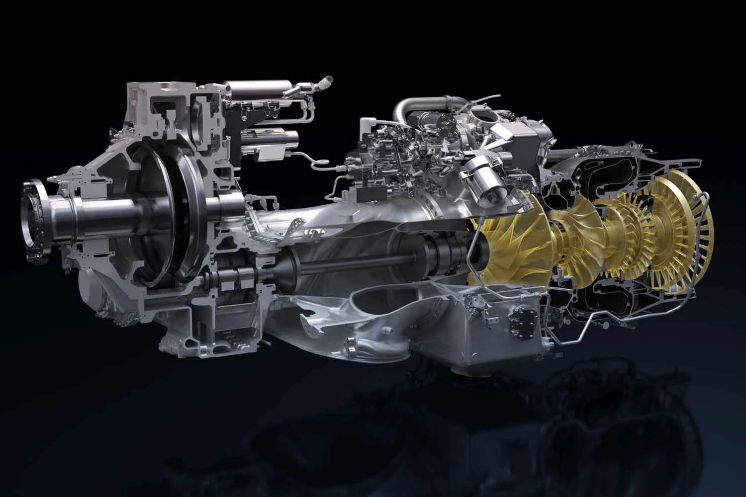 O motor PW127XT, base que será usado no turboélice alemão (PWC)