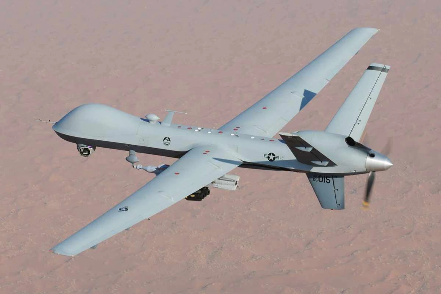 Drone MQ-9 Reaper da Força Aérea dos EUA, modelo que provavelmente serviu de "inspiração" ao Gaza (Divulgação)