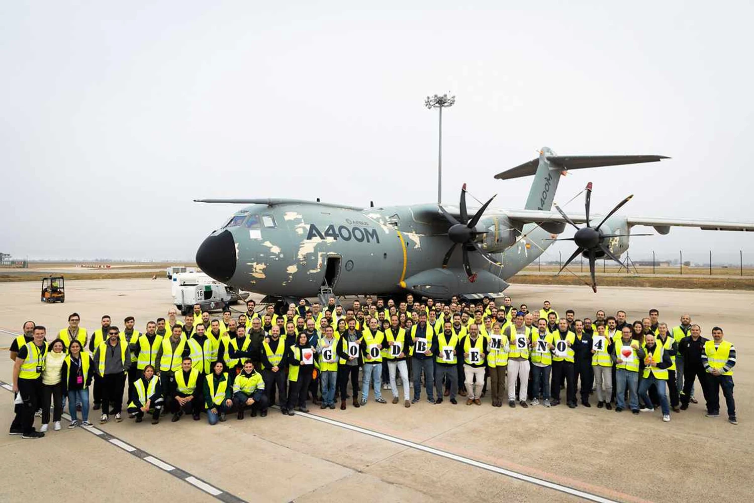 Fim de carreira: o A400M MSN4 será transformado em monumento na sede da Airbus em Bremen (Airbus)