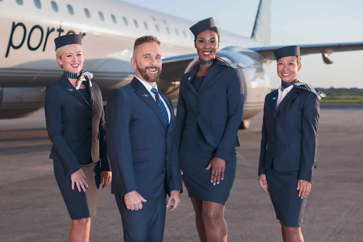 Tripulantes da Porter vieram ao Brasil conhecer a aeronave (Embraer)