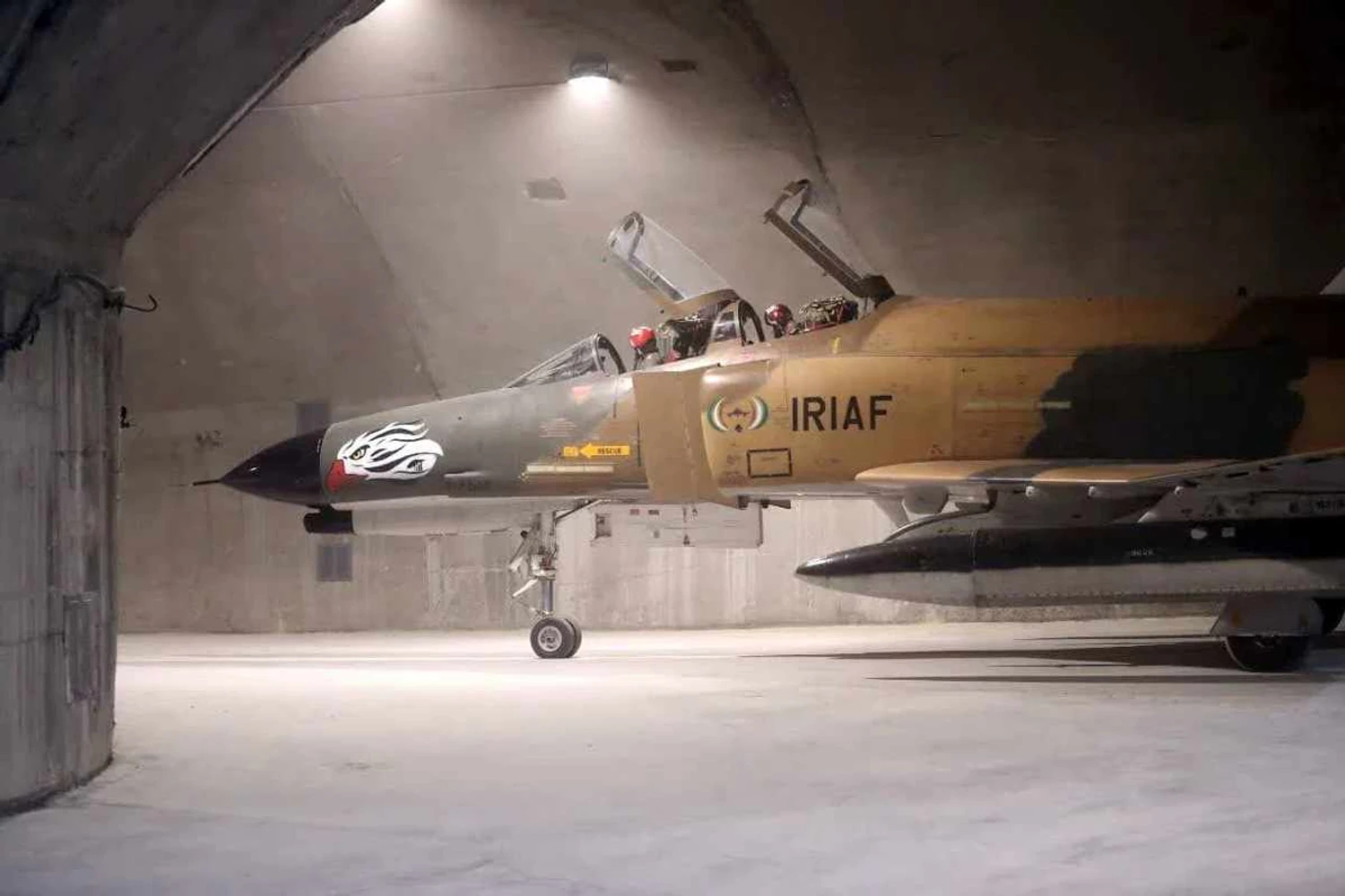 A mídia estatal iraniana citou que a Eagle 44 é uma das várias bases subterrâneas construídas no Irã (Divulgação)