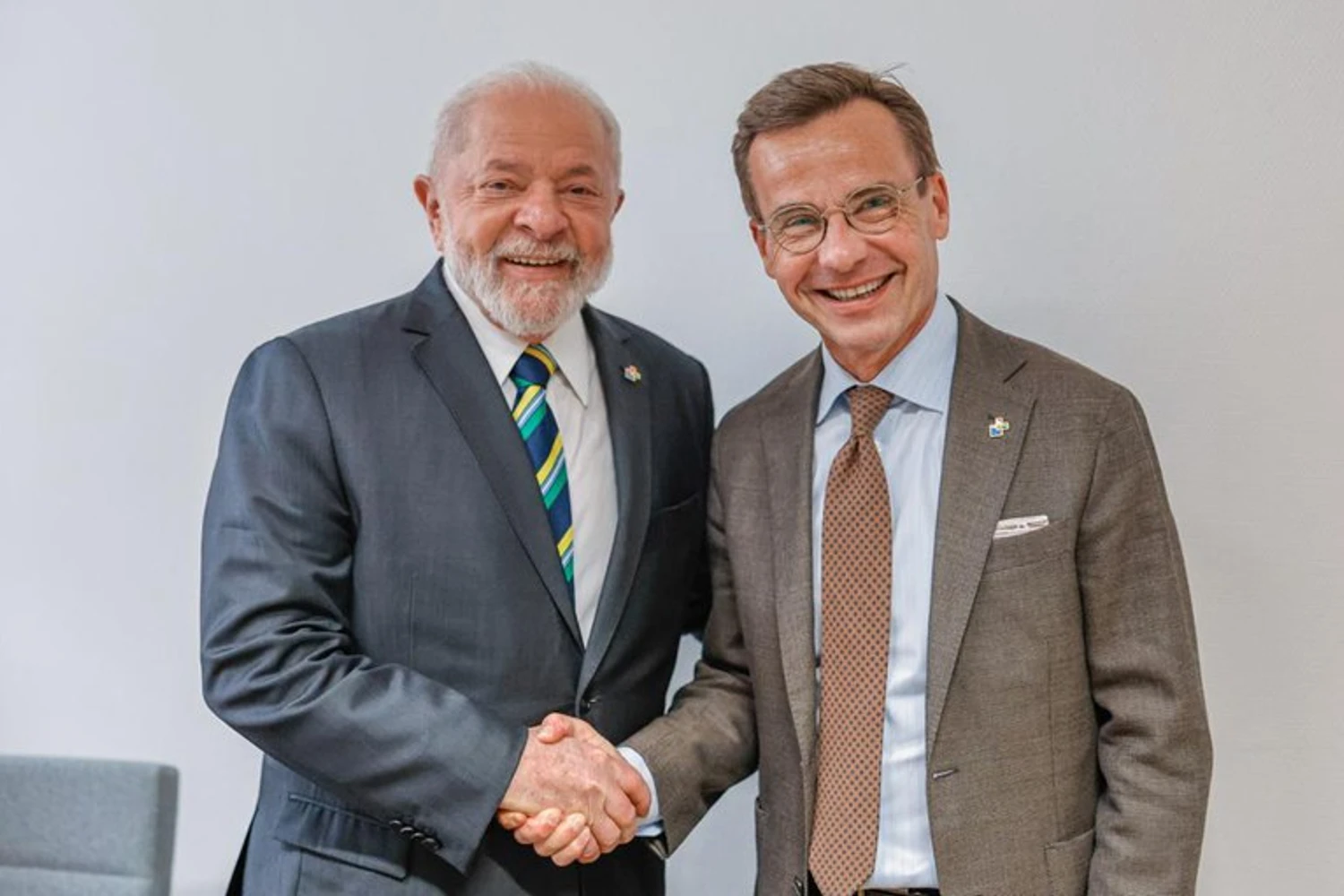 O Presidente Lula e o Primeiro-Ministro do Reino da Suécia, Ulf Kristersson (Ricardo Stuckert)