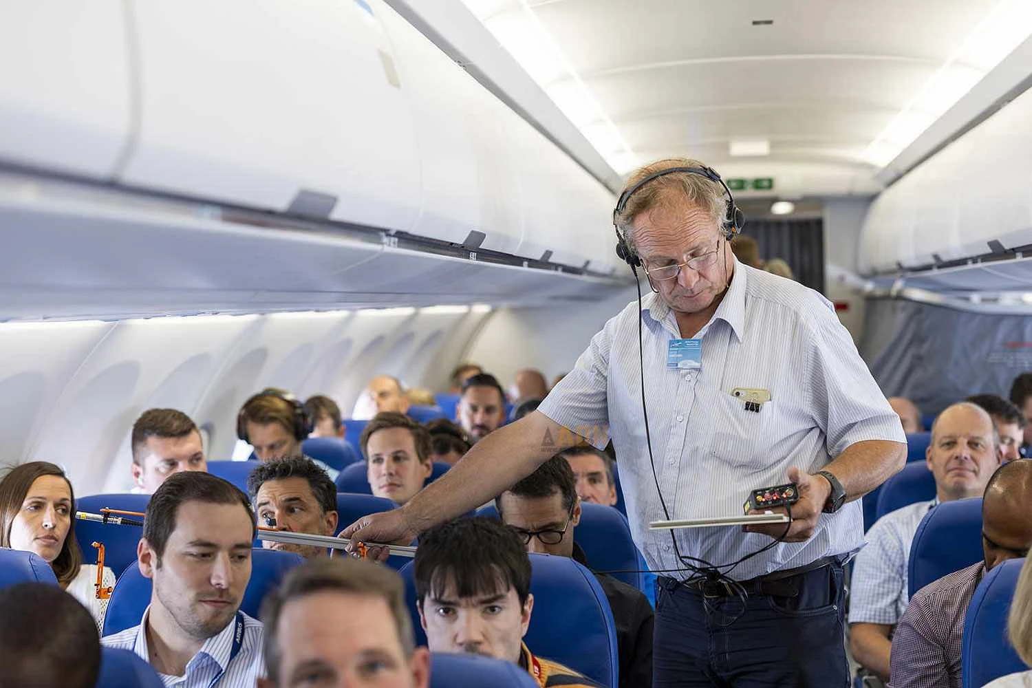 Especialistas a bordo mediram a temperatura e o ruído a bordo (Airbus)