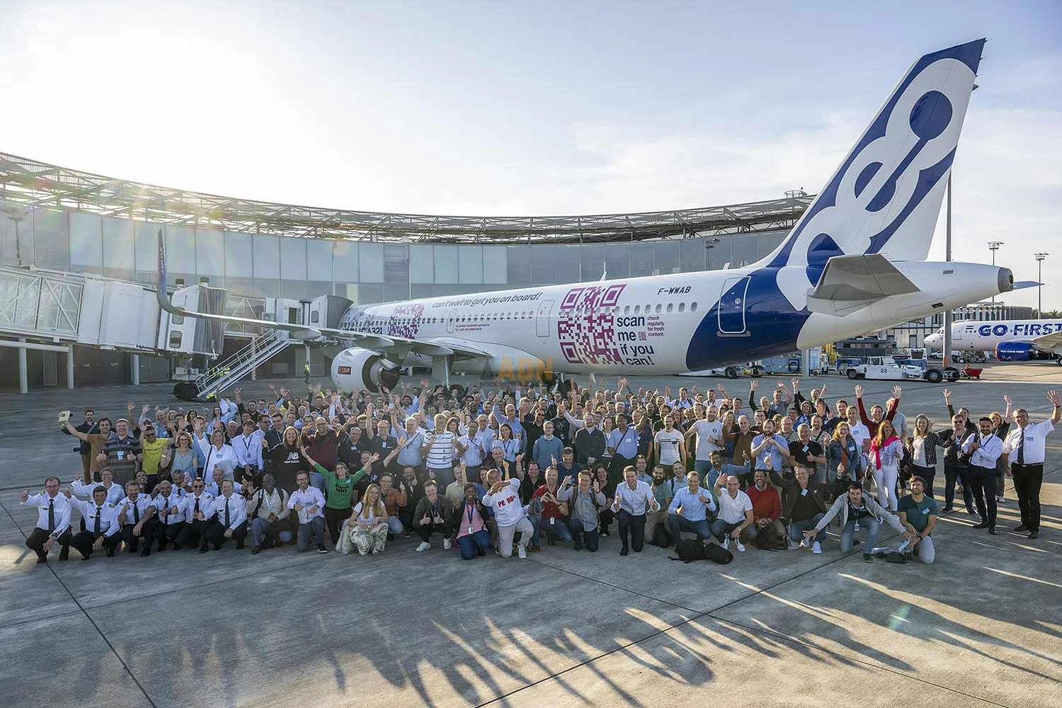 O A321XLR após o "voo comercial" (Airbus)