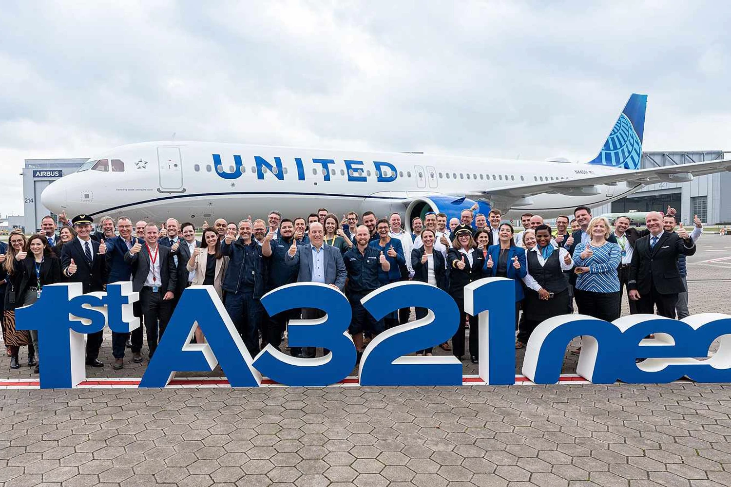 United celebra entrega do seu primeiro Airbus novo em mais de 20 anos, um A321neo (Airbus)