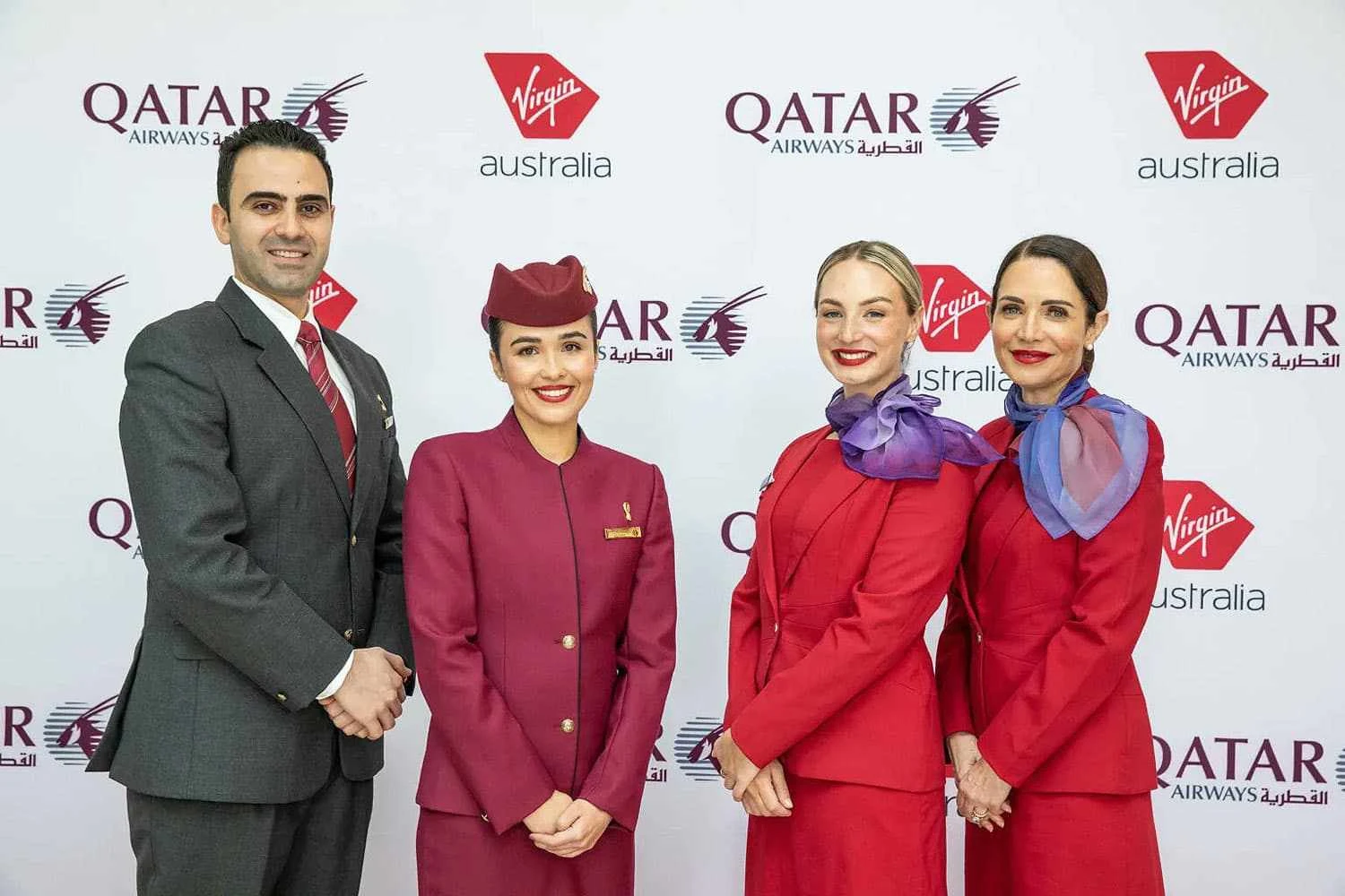 Tripulantes da Virgin Australia e da Qatar Airways (Virgin Australia)
