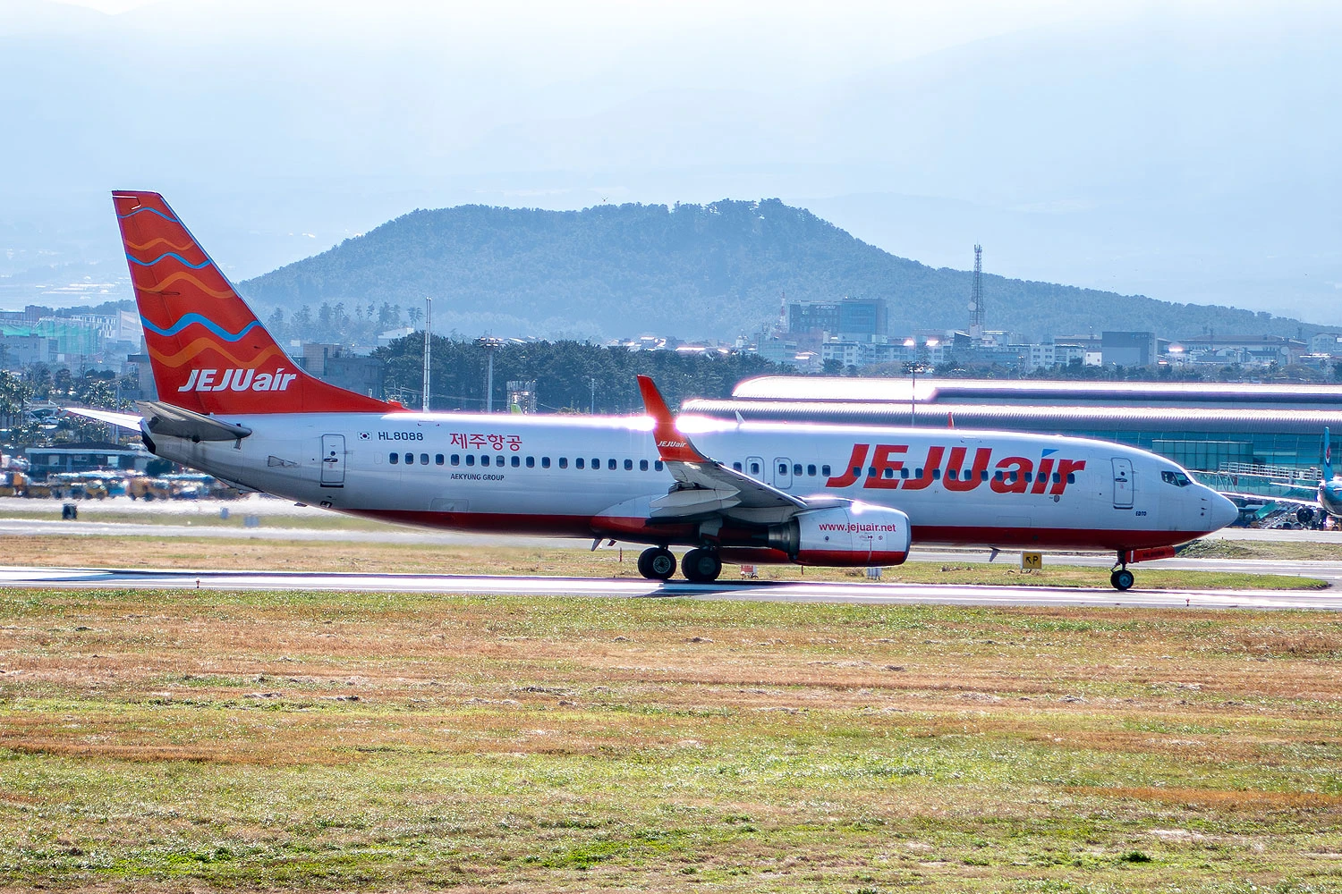 O Boeing 737-800 HL8088 que se acidentou em 29 de dezembro na Coreia do Sul (정찬송)