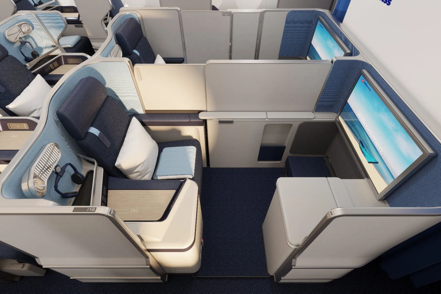 Business suíte do A350 (Edelweiss)