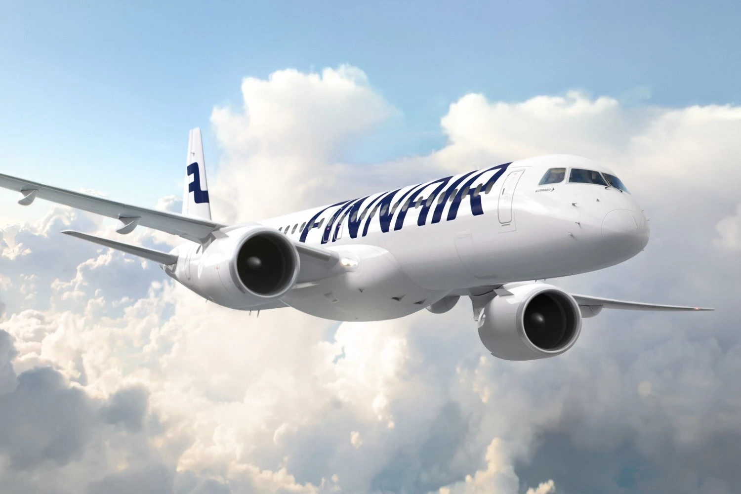 Renderizações do Finnair E195-E2