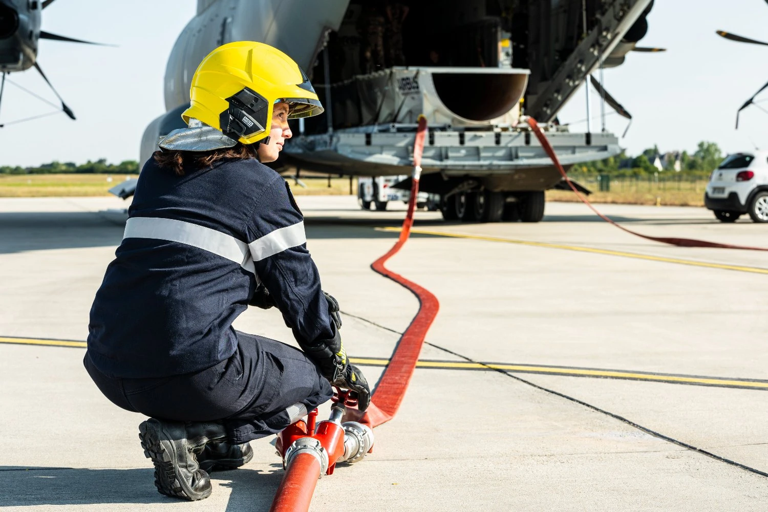 A400M da Força Aérea Francesa com kit anti-incêndio