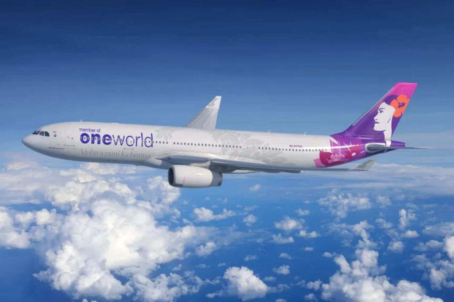 Hawaiian Airlines apresenta pintura especial 'oneworld' no Airbus A330