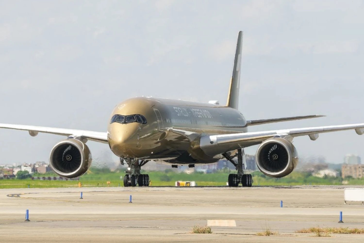 Companhia aérea de Taiwan recebeu seu A350-1000 dourado