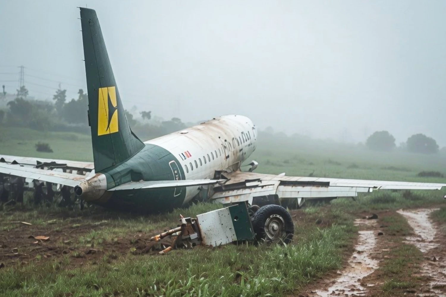 Enugu Air Embraer E170 5N-ENR que varou a pista