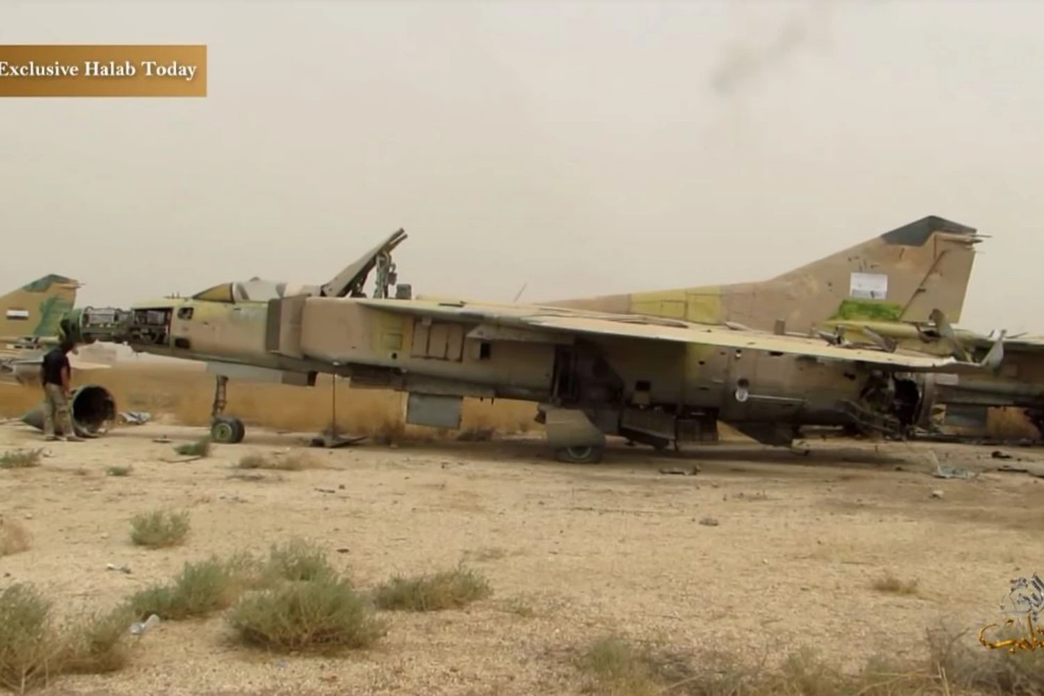 Um MiG-23 na base aérea de Abu al-Duhur em 2015