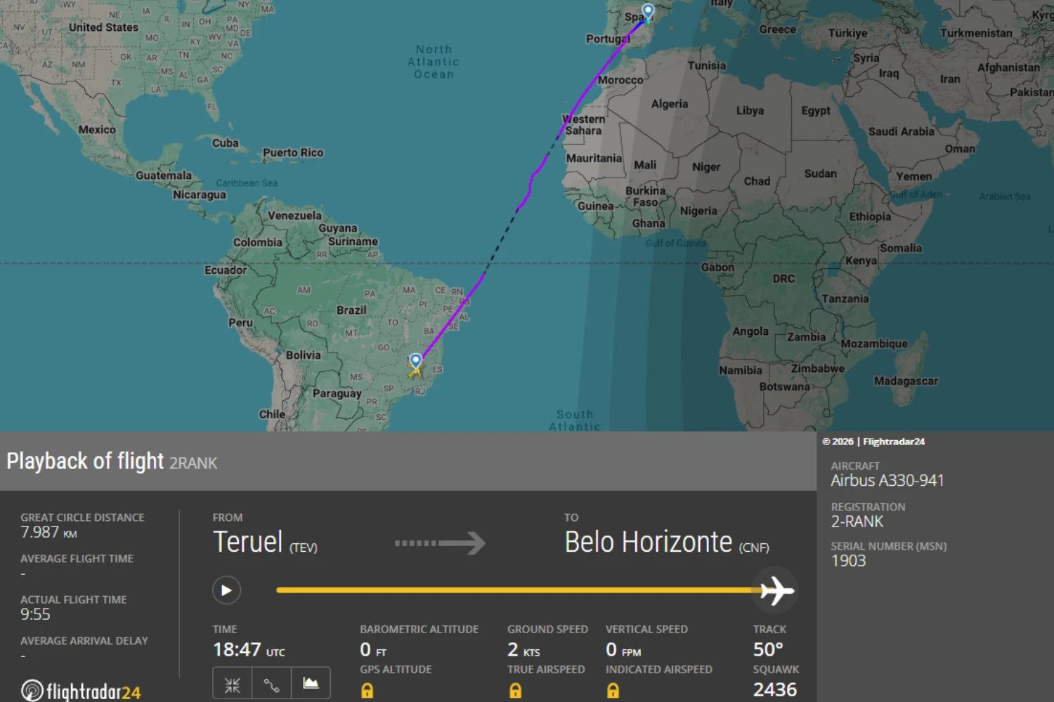 O voo de traslado do A330neo que a GOL usará para certificação