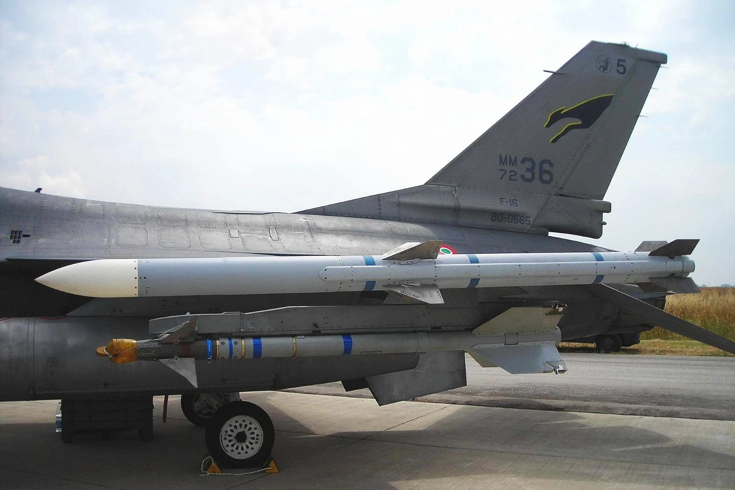 F-16 fighter with AIM-120 and AIM-9 missiles