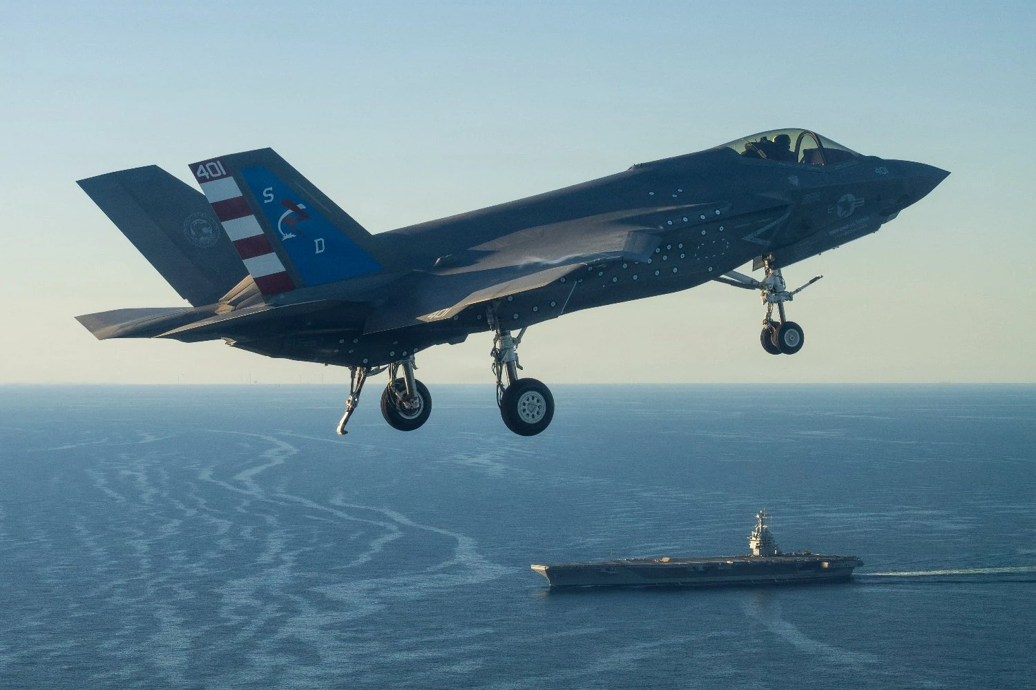 F-35C lands on USS John F. Kennedy