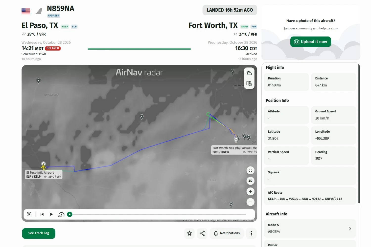 O X-49 a caminho da Flórida