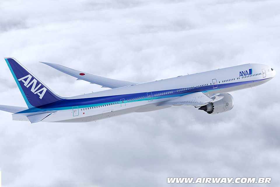 Boeing 777-9X com a pintura da ANA