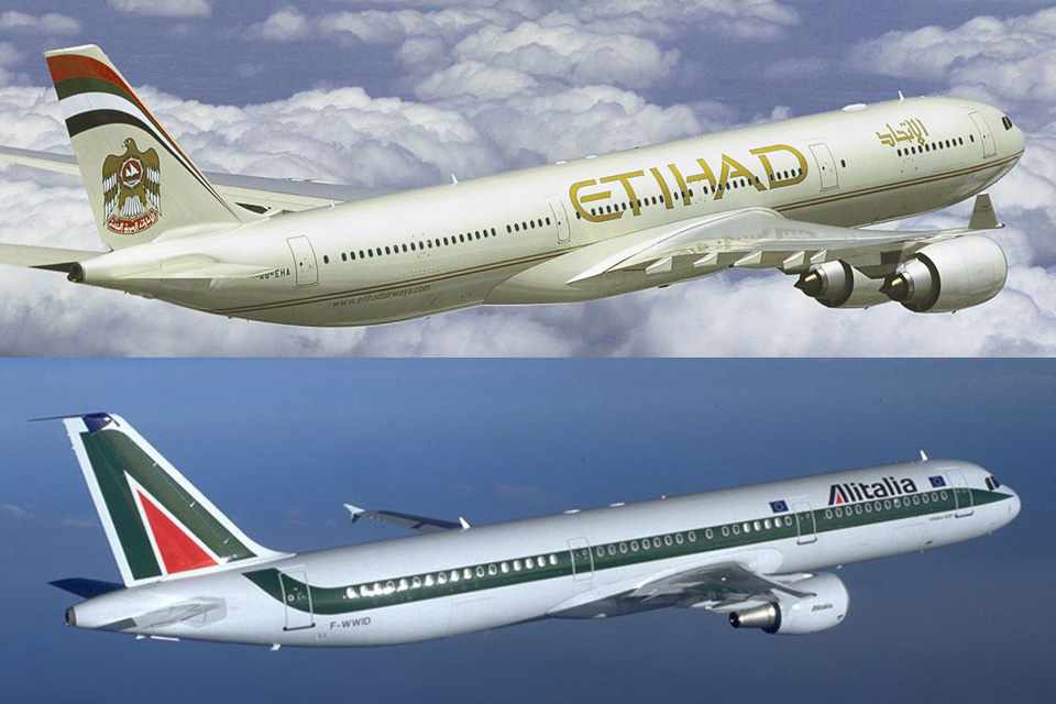 Etihad agora é uma das sócias da Alitalia