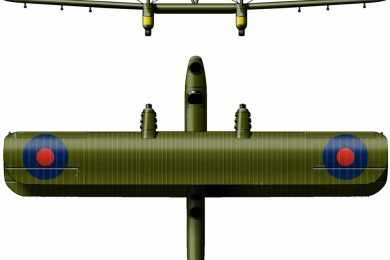 O Handley Page Heyford media 17,6 metros de comprimento e tinha 22,8 m de envergadura