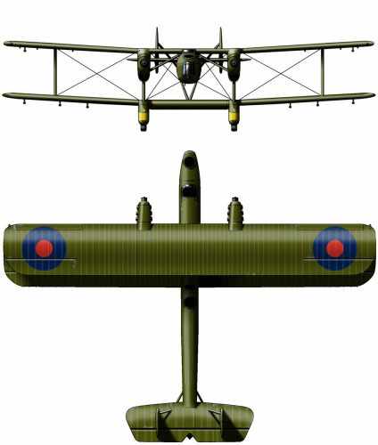 O Handley Page Heyford media 17,6 metros de comprimento e tinha 22,8 m de envergadura