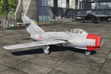 O Mig-15 tem opção de pintura da Força Aérea da Coreia da Norte