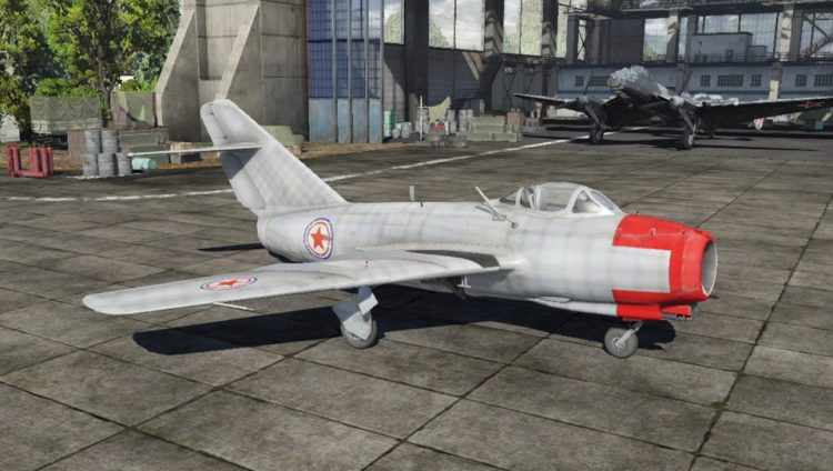 O Mig-15 tem opção de pintura da Força Aérea da Coreia da Norte