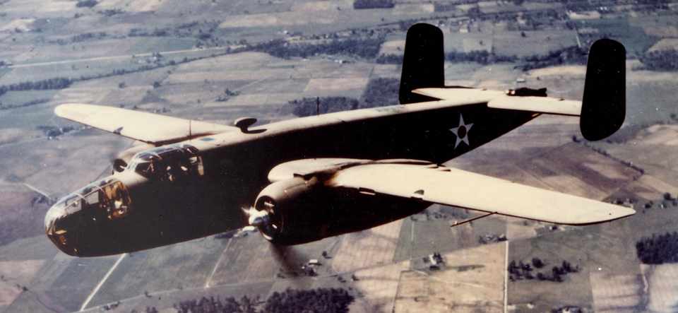 North-American B-25 Mitchell, igual ao que atingiu o Empire State 