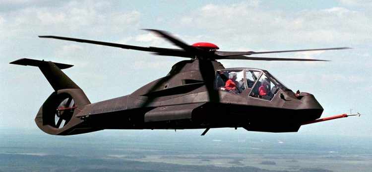 O helicóptero Comanche com design furtivo voou em 2006, mas o projeto foi cancelado