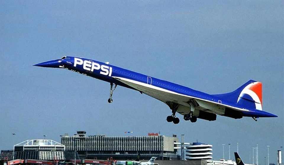 Por conta da pintura escura, o Concorde da Air France patrocinado pela Pepsi tinha a velocidade limitada para não esquentar demais