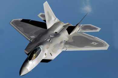 O F-22 Raptor é atualmente o único caça Stealth operacional no mundo (Foto - USAF)