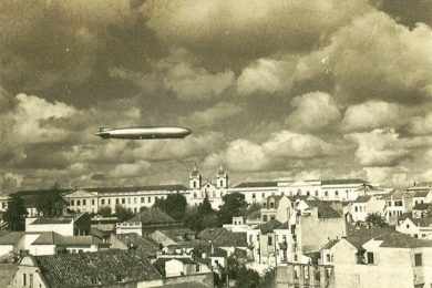 A pedido do prefeito, o Hindenburg voou pela cidade de Porto Alegre